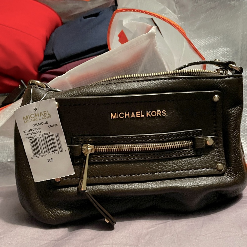 Brown MK Gilmore Crossbody Bag